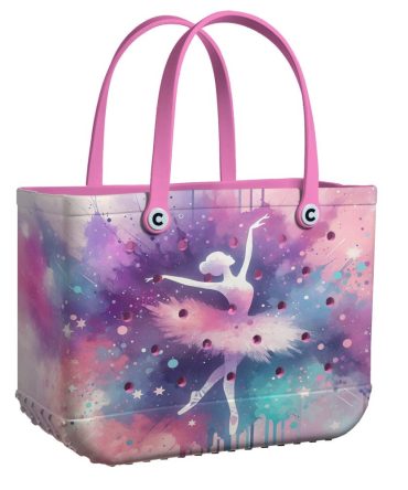 Colorful Ballet Dancer Tote Bag – Waterproof, Lightweight, Perfect For Dance Lovers