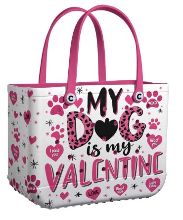 Bucket Tote Bag, Limited Edition Bogg Bag, Beach Bag Pawfect Valentine