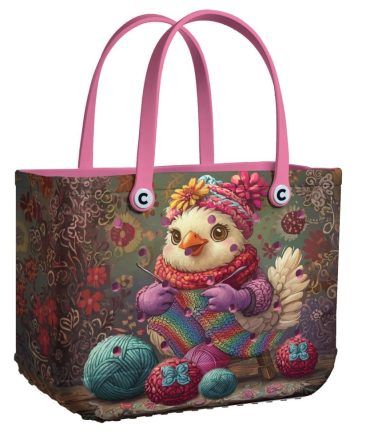 Bucket Tote Bag, Limited Edition Bogg Bag, Beach Bag Crochet Hen
