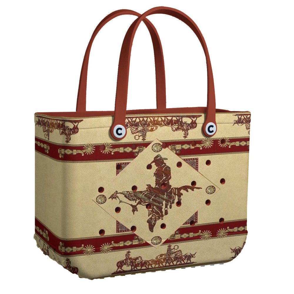 Stylish Cowboy Print Tote Bag - Durable & Spacious For Everyday Use