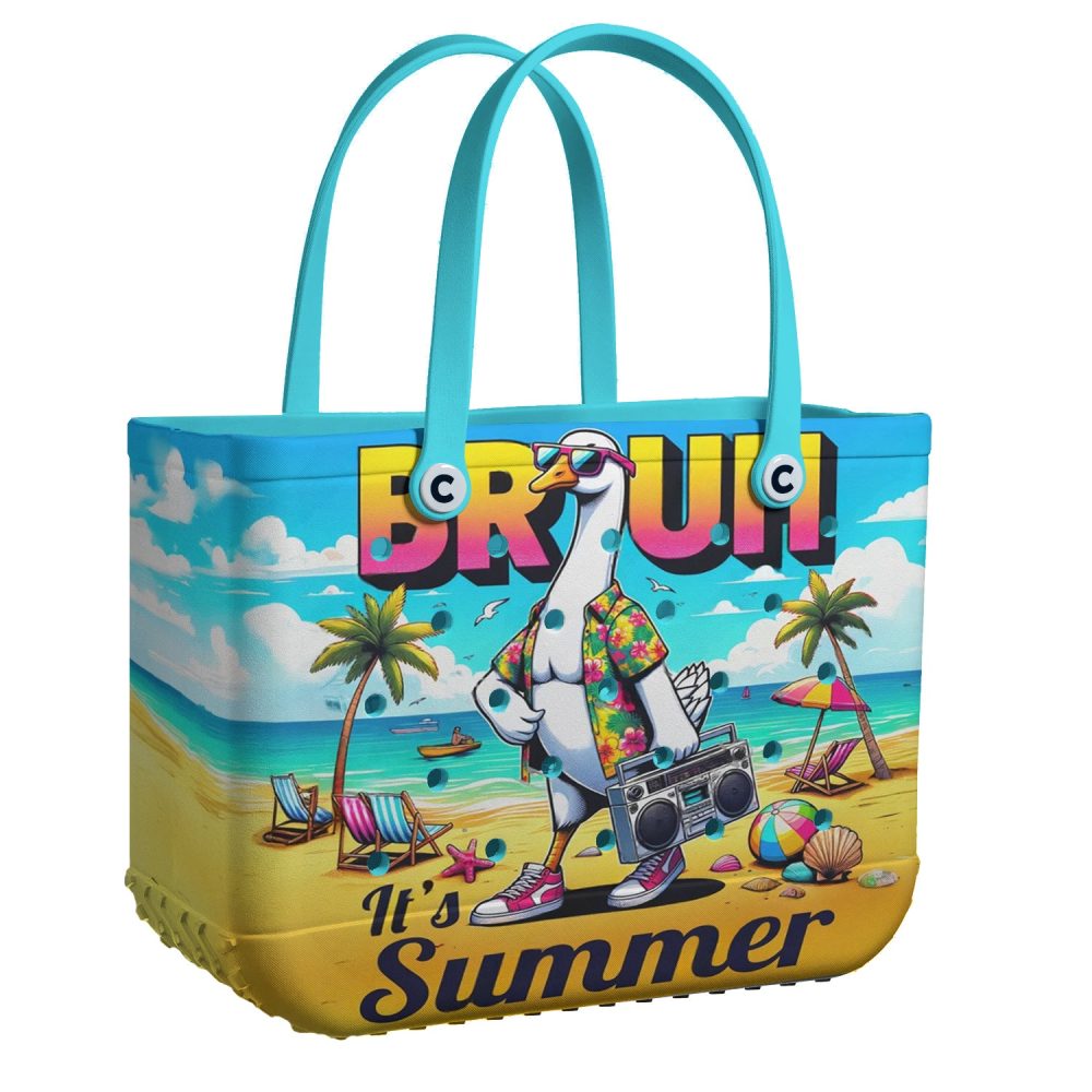 Beach Vibes Tote Bag - Fun Summer Design With Tropical Print & Cool Graphics