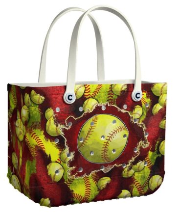 Bucket Tote Bag, Limited Edition Bogg Bag, Beach Bag Fastpitch Fury