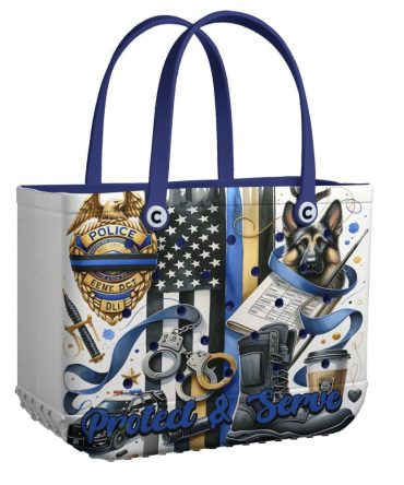 Bucket Tote Bag, Limited Edition Bogg Bag, Beach Bag Protect And Serve