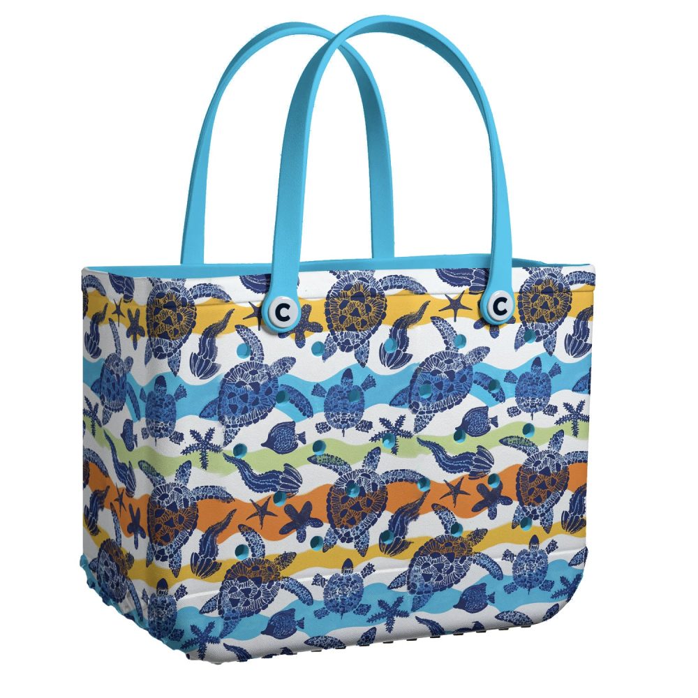 Tropical Turtle Beach Tote Bag - Large, Eco-Friendly, Vibrant Summer Style, Perfect For Beach Trips & Shopping