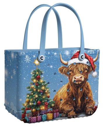 Bucket Tote Bag, Limited Edition Bogg Bag, Beach Bag Jingle Cow