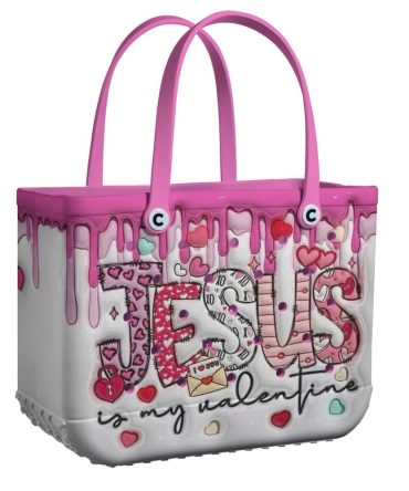 Bucket Tote Bag, Limited Edition Bogg Bag, Beach Bag Jesus Is My Valentine