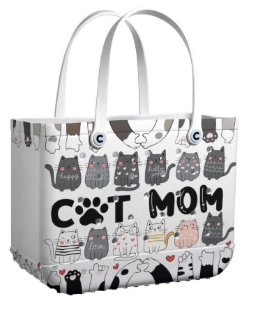 Bucket Tote Bag, Limited Edition Bogg Bag, Beach Bag Pawprints On My Heart