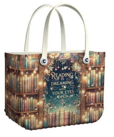 Bucket Tote Bag, Limited Edition Bogg Bag, Beach Bag Reading Is Dreaming