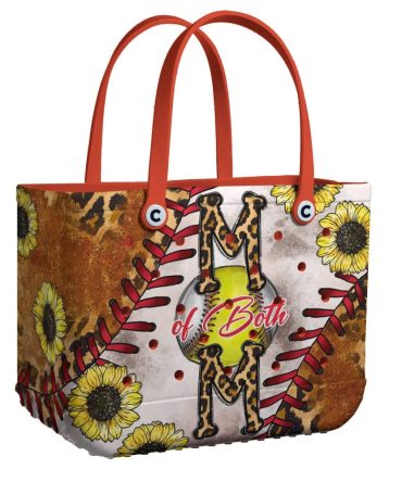 Stylish Sunflower Baseball Mom Tote Bag - Perfect For Sports & Everyday Use