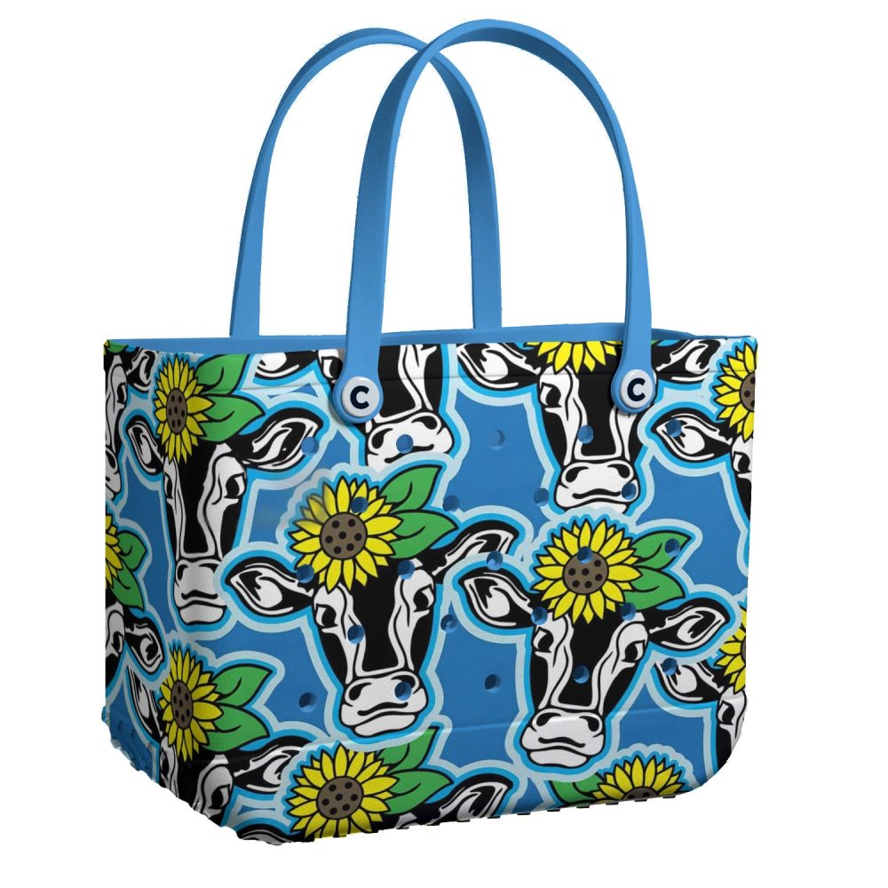 Bucket Tote Bag, Limited Edition Bogg Bag, Beach Bag Udderly Bright