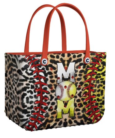 Baseball Mom Leopard Print Tote Bag - Stylish & Spacious Gift For Sports Moms