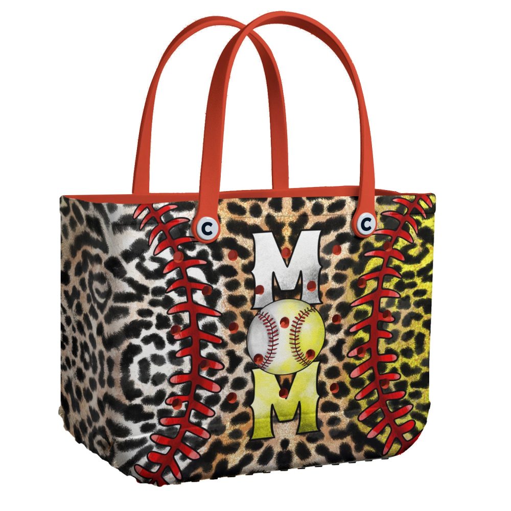 Baseball Mom Leopard Print Tote Bag - Stylish & Spacious Gift For Sports Moms