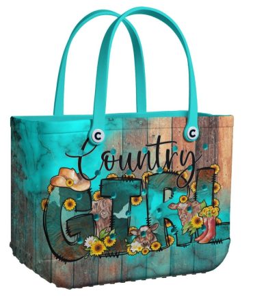 Bucket Tote Bag, Limited Edition Bogg Bag, Beach Bag Country Girl