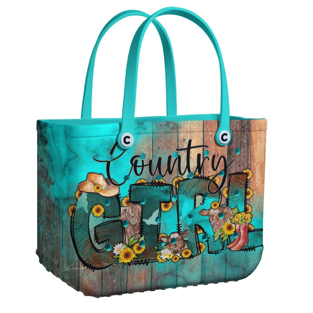 Bucket Tote Bag, Limited Edition Bogg Bag, Beach Bag Country Girl