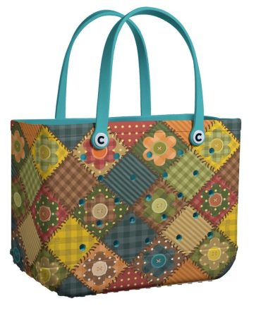 Bucket Tote Bag, Limited Edition Bogg Bag, Beach Bag Petals & Pins