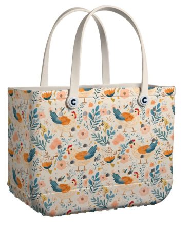 Bucket Tote Bag, Limited Edition Bogg Bag, Beach Bag Farmhouse Bloom