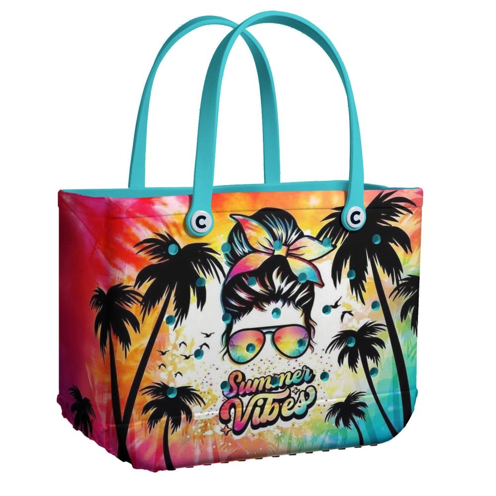 Bucket Tote Bag, Limited Edition Bogg Bag, Beach Bag Tropical Summer