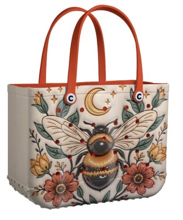Stylish Bee Tote Bag - Vibrant Floral Design, Durable & Eco-Friendly - Perfect For Everyday Use!