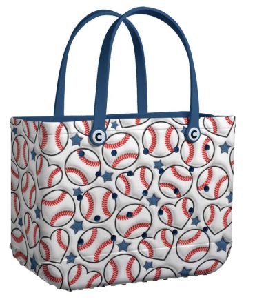 Bucket Tote Bag, Limited Edition Bogg Bag, Beach Bag Inflated Baseball