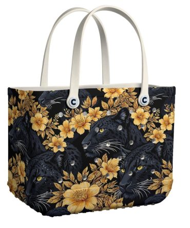 Stylish Leopard & Floral Tote Bag - Chic Large Capacity Designer Handbag For Everyday Use