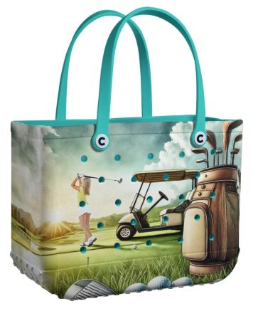 Stylish Golf Tote Bag With Scenic Print – Durable & Spacious For Everyday Use