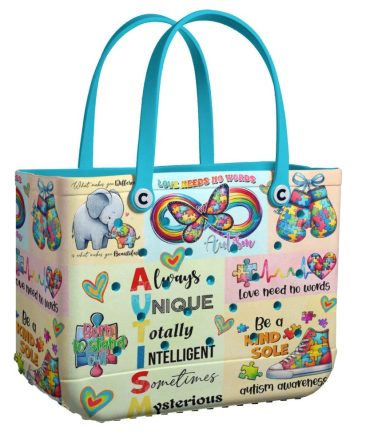 Bucket Tote Bag, Limited Edition Bogg Bag, Beach Bag Spectrum Love