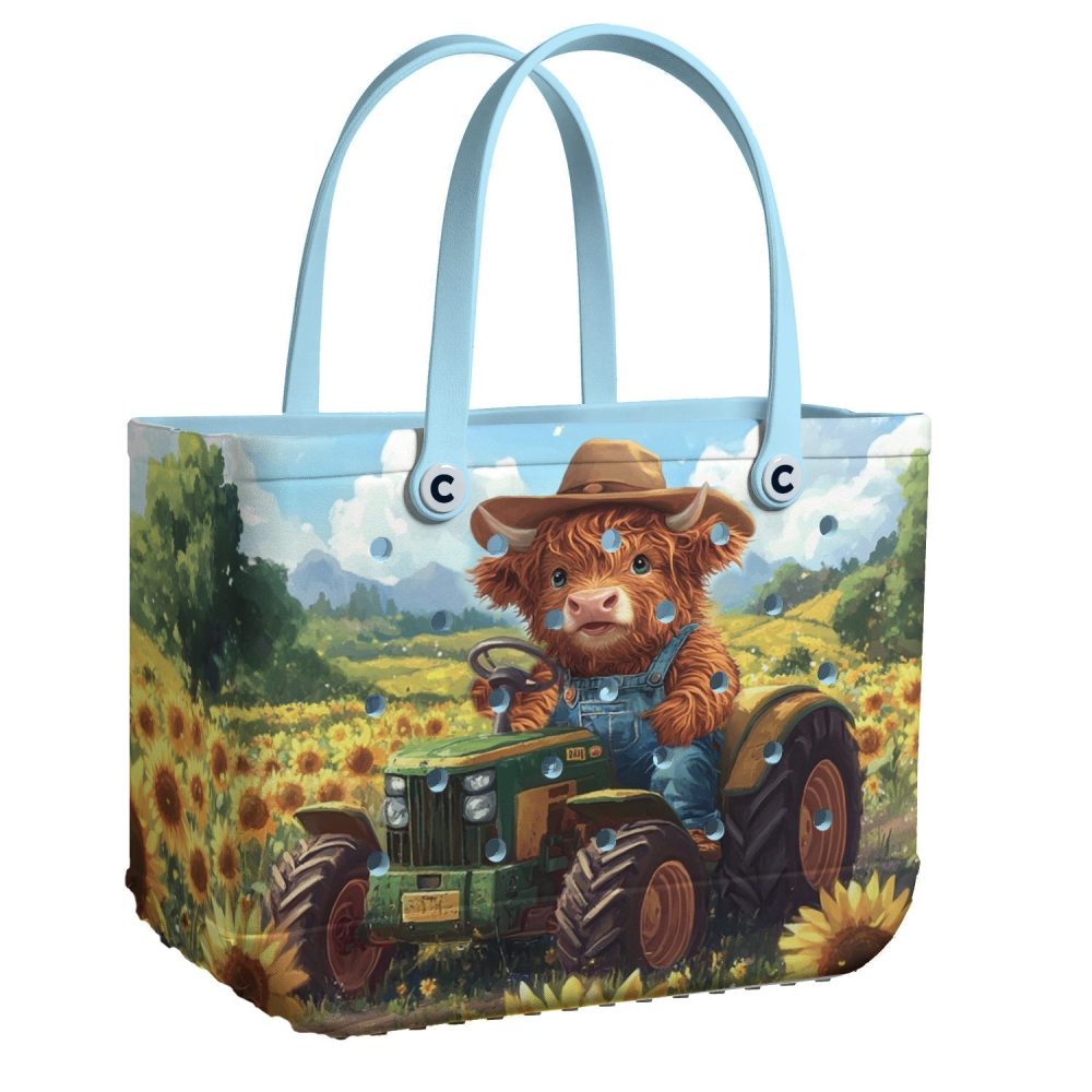 Bucket Tote Bag, Limited Edition Bogg Bag, Beach Bag Farmer Highlander