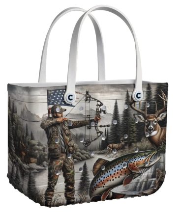 Bucket Tote Bag, Limited Edition Bogg Bag, Beach Bag Hunting Season