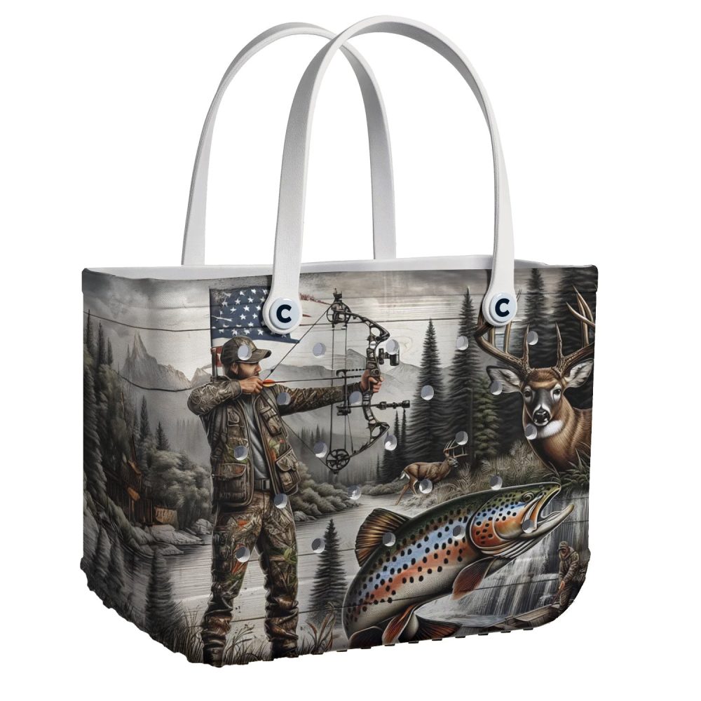 Bucket Tote Bag, Limited Edition Bogg Bag, Beach Bag Hunting Season