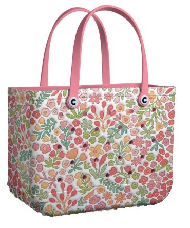 Bucket Tote Bag, Limited Edition Bogg Bag, Beach Bag Blush Meadow