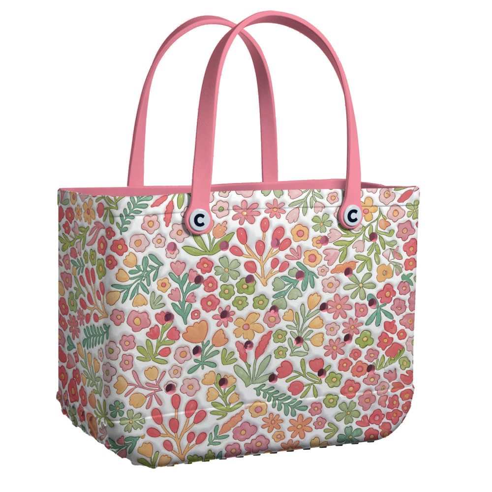 Bucket Tote Bag, Limited Edition Bogg Bag, Beach Bag Blush Meadow