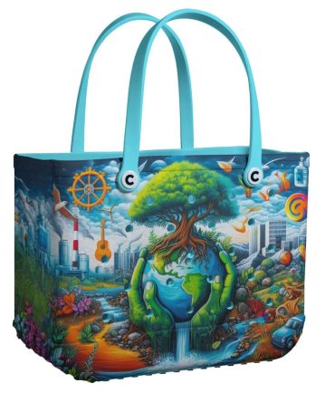 Bucket Tote Bag, Limited Edition Bogg Bag, Beach Bag Save The Earth