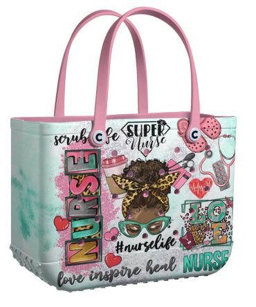 Bucket Tote Bag, Limited Edition Bogg Bag, Beach Bag Nurse Hustle