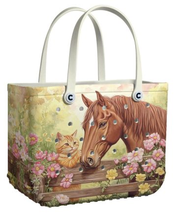 Bucket Tote Bag, Limited Edition Bogg Bag, Beach Bag Farmyard Friends