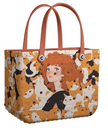 Bucket Tote Bag, Limited Edition Bogg Bag, Beach Bag Blone Cat