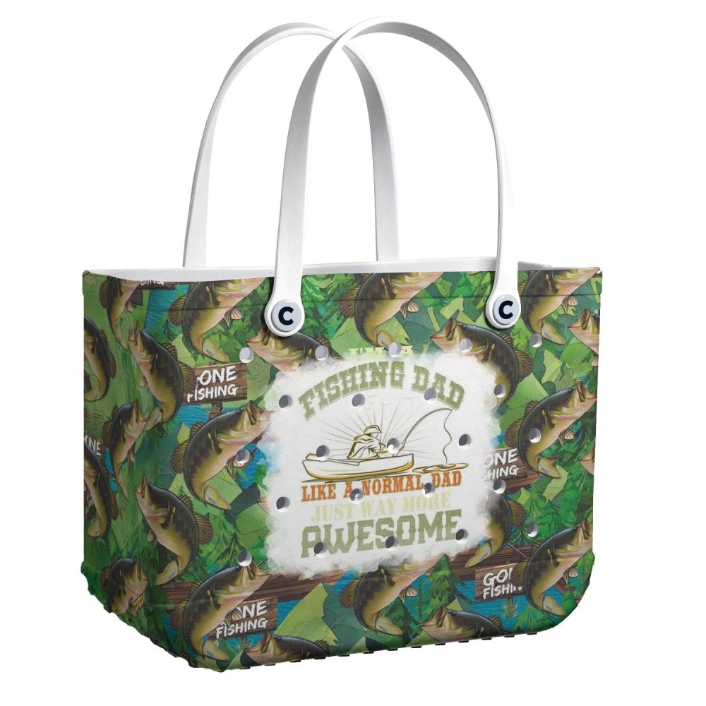 Bucket Tote Bag, Limited Edition Bogg Bag, Beach Bag Fishing Dad