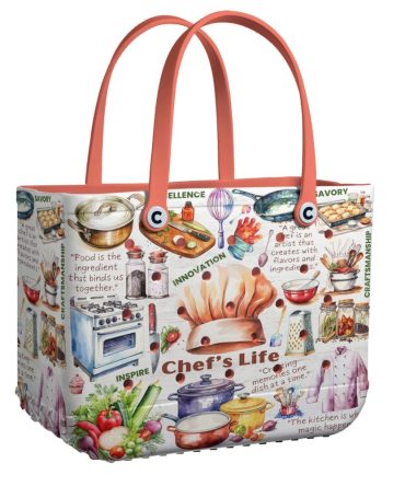 Chef'S Life Tote Bag - Vibrant Kitchen-Themed Design, Perfect For Food Lovers & Home Cooks
