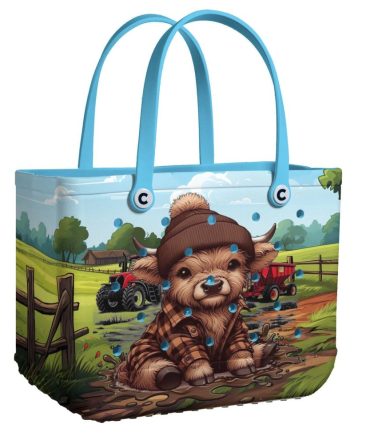 Cute Farm Dog Tote Bag - Stylish & Durable, Perfect For Dog Lovers
