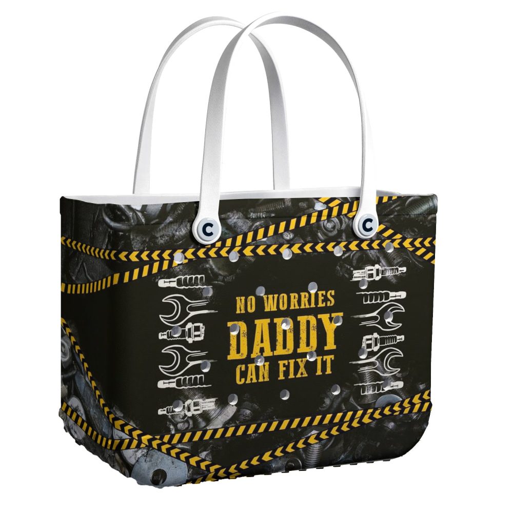 Bucket Tote Bag, Limited Edition Bogg Bag, Beach Bag Daddy Can Fix It