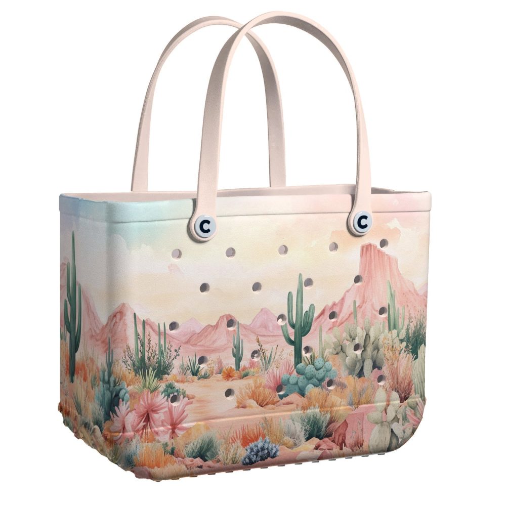 Bucket Tote Bag, Limited Edition Bogg Bag, Beach Bag Vintage Desert Dreams