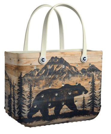 Rustic Bear Mountain Tote Bag – Durable, Stylish, Perfect For Outdoor Adventures