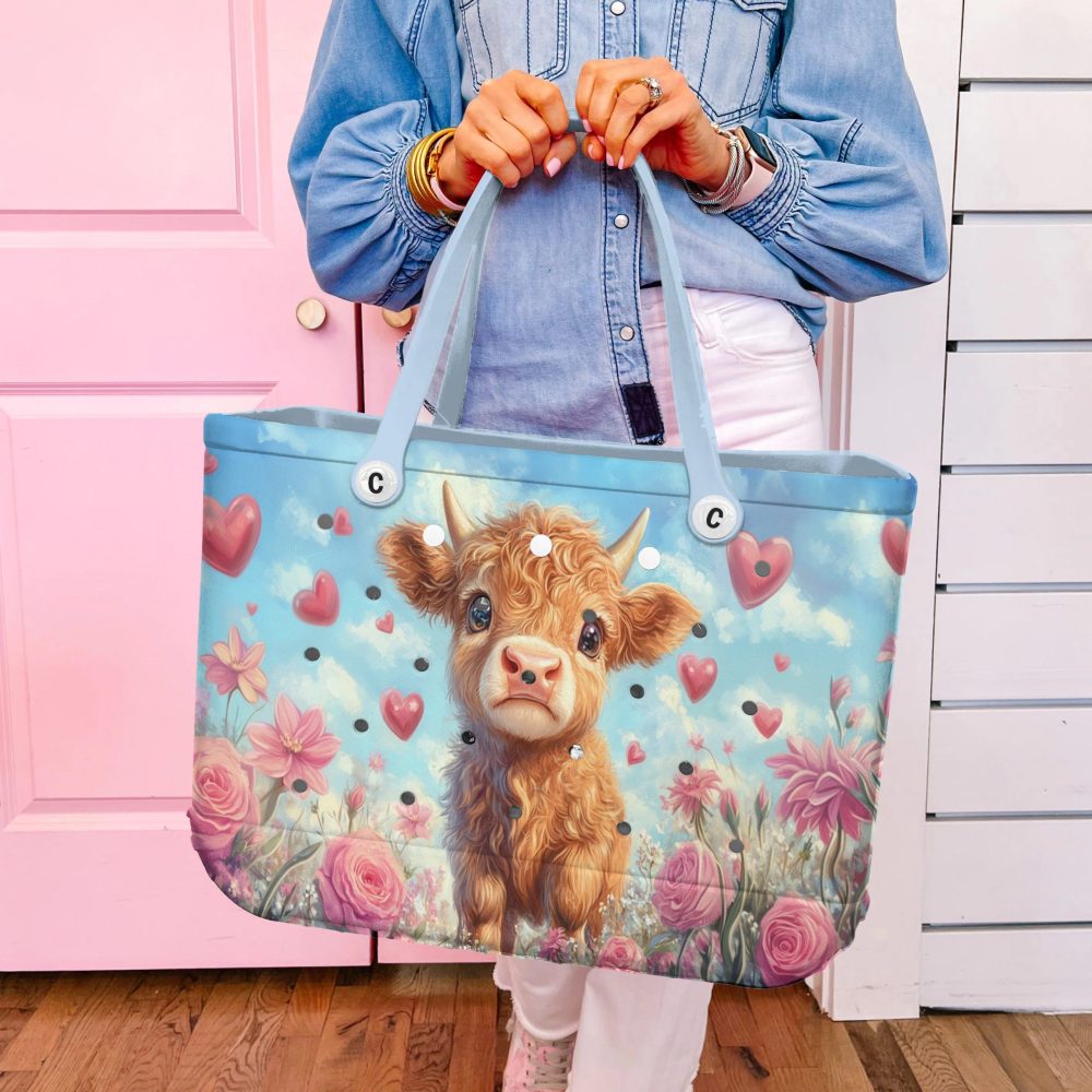 Bucket Tote Bag, Limited Edition Bogg Bag, Beach Bag Turn Up The Love - Image 3