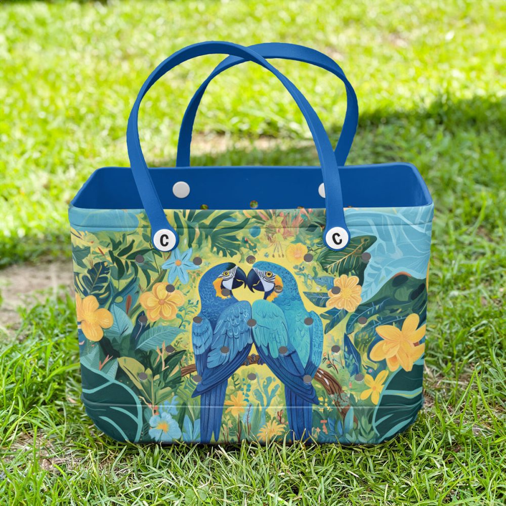 Bucket Tote Bag, Limited Edition Bogg Bag, Beach Bag Tropical Whisper - Image 3