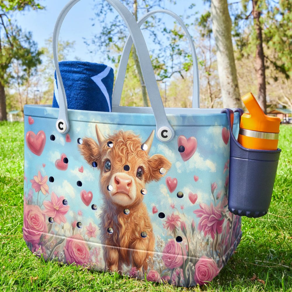 Bucket Tote Bag, Limited Edition Bogg Bag, Beach Bag Turn Up The Love - Image 5