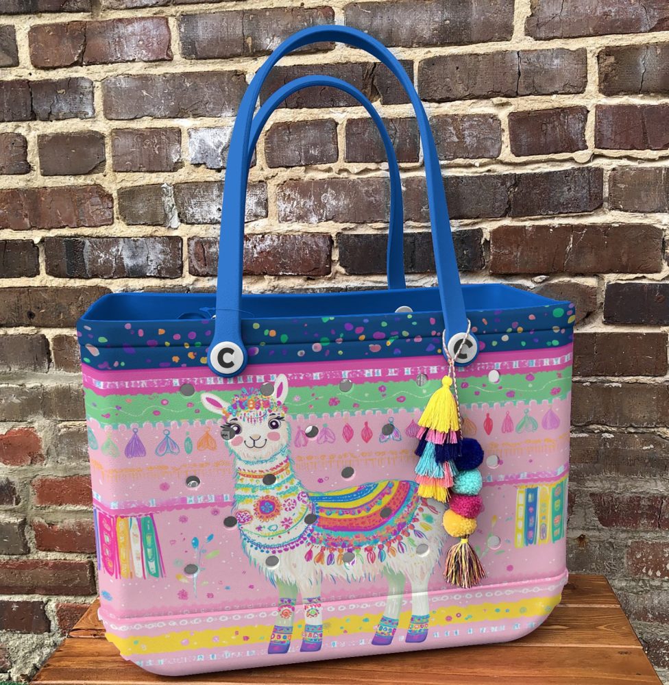 Vibrant Llama-Themed Tote Bag - Colorful, Durable, Perfect For Shopping & Beach Days! - Image 5