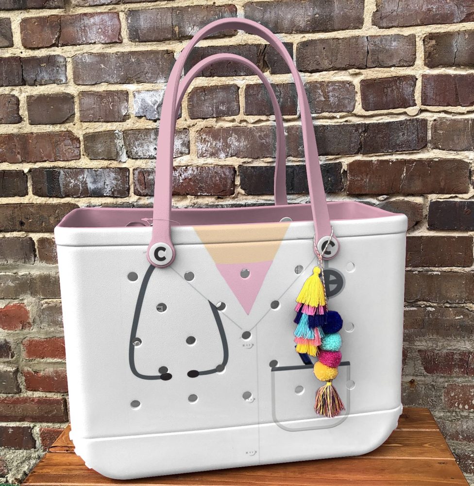 Bucket Tote Bag, Limited Edition Bogg Bag, Beach Bag Medical Heroes - Image 4