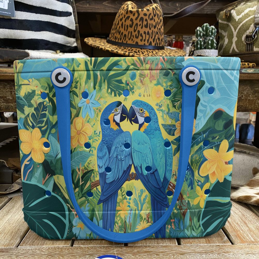 Bucket Tote Bag, Limited Edition Bogg Bag, Beach Bag Tropical Whisper - Image 5
