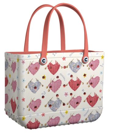 Chic Heart-Patterned Tote Bag – Stylish, Durable & Eco-Friendly Design