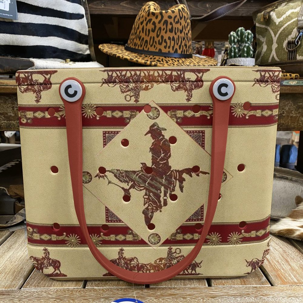 Stylish Cowboy Print Tote Bag - Durable & Spacious For Everyday Use - Image 2