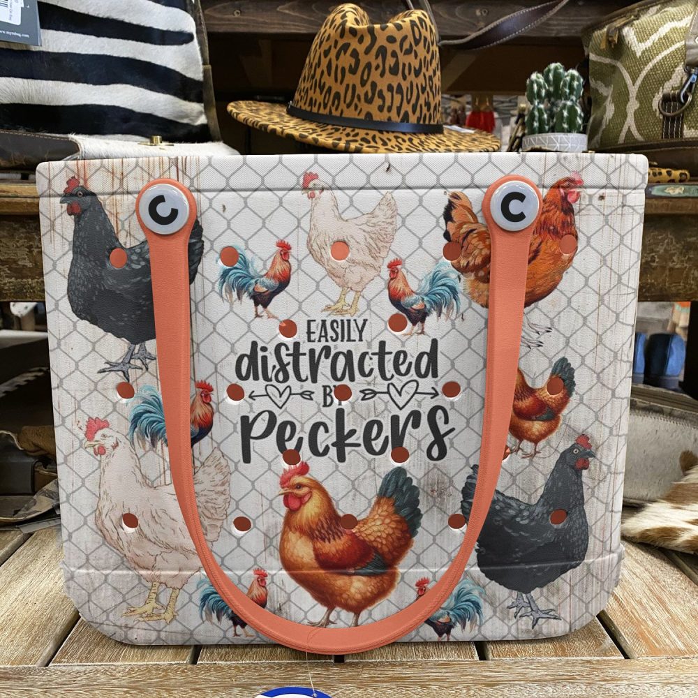 Charming Chicken-Themed Tote Bag - Perfect For Farm Lovers & Unique Style Seekers! - Image 4